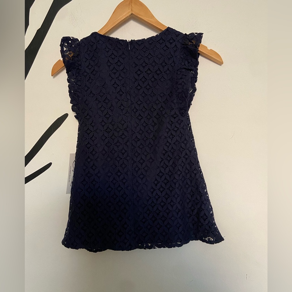 NWT Pippa & Julie girls navy lace dress - Picture 5 of 7